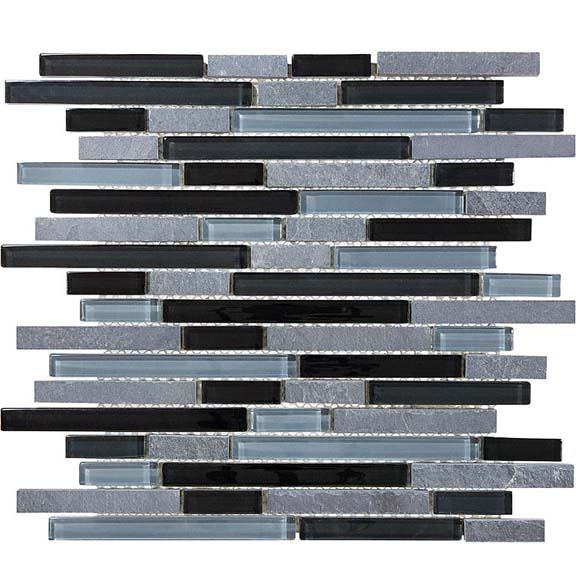 glass slate blend black timber linear