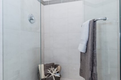 Bathroom Shower with Accent Strip