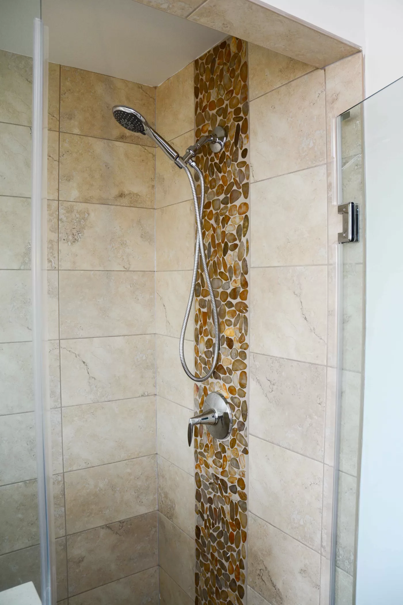 Bathroom Shower with Accent Strip