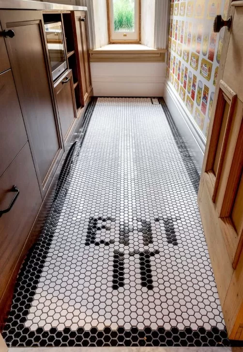 Custom Hexagon Mosaic Install