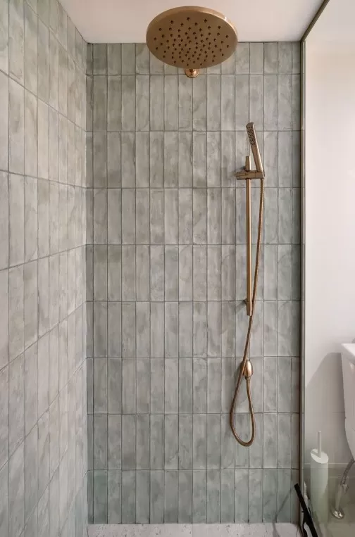 Gorgeous Shower featuring Parkview Breeze & 5th Avenue Beige