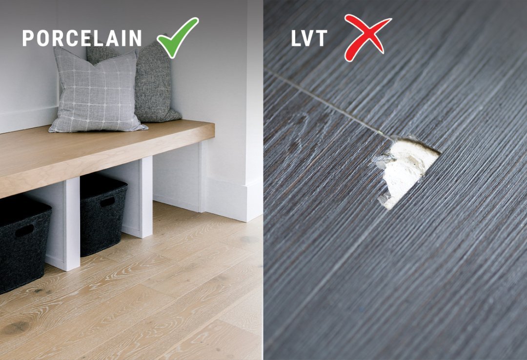 Porcelain vs LVT