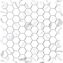 MAYFAIR STATUARIO VENATO HD HEXAGON 1.25x1.25 POLISHED PORCELAIN  4501-0147-1