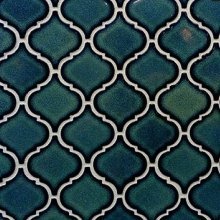 1970'S ARABESQUE GREEN GLOSSY 10x11.25 WALL MOSAIC  ARVNSA03KG