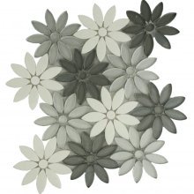 MG686 LILY SILVER 10x11 (GLASS AND STONE FLOWER)  .