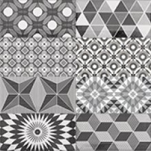 EQUIPE METRO PATCHWORK B/W 3x6 (16 RANDOM DESIGNS) EQUM030602D