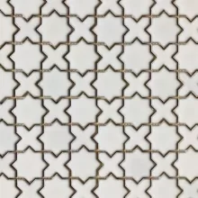 HP STAR CROSS WHITE GLOSS CSN121 12x12 MOSAIC  HPSTARCROSWH