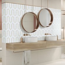 MARBLE MOSAIC ORO THASSOS .x. POLISHED (SOLD BY BOX) 999011