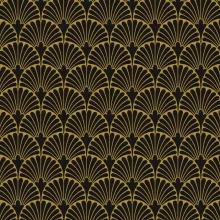 ART DECO MANHATTAN BLACK 12x12  G3146