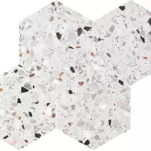 ALLEGRO TERRAZZO CEMENTO 6x6 HEXAGON MOSAIC 660303