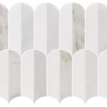COASTLINE 2 TONE MARBLE MOSAIC ICE 12x12 HONED W/POLISHED ACCENTS  111500