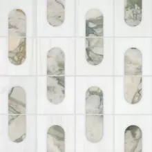 BIANCO DOLOMITE MODERNO .x. POLISHED MARBLE MOSAIC SMOT-BIANDOL-MODP