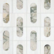BIANCO DOLOMITE MODERNO .x. POLISHED MARBLE MOSAIC SMOT-BIANDOL-MODP