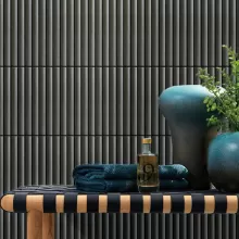 FLUTE DARK GREY FL06 8.5x12 WALL DECORISHED MTC FLU DGR 211