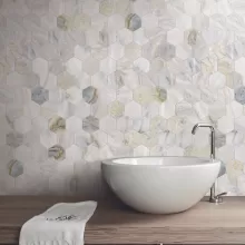MARBLE VERSILIA BLU 3x3 HEXAGON MOSAIC  380333