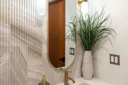 Concave Marble Backsplash