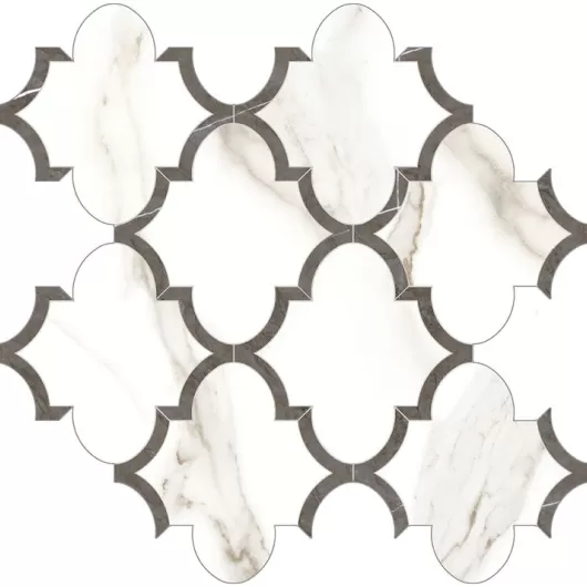 MAYFAIR CALACATTA ORO HD ARABESQUE 11.81x11.81 (DNR) POLISHED MOSAIC  4501-0127-1
