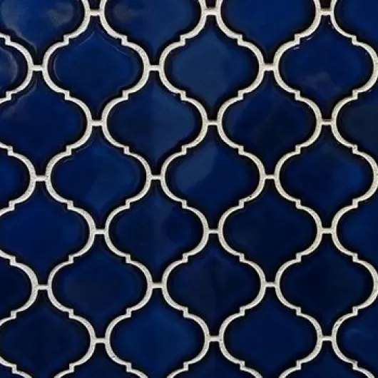 1970'S ARABESQUE BLUE GLOSSY 10x11.25 WALL MOSAIC  ARVNSA04KG