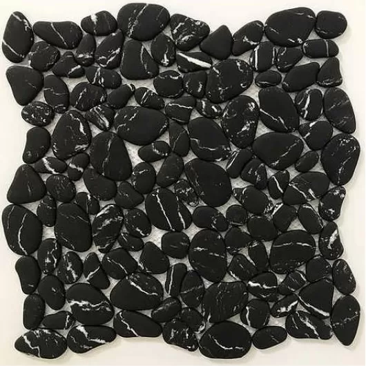 RIVER ROCK ENAMEL MARQUINIA 12x12  18FBGPB-BLK