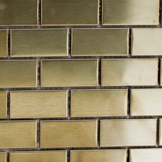 STAINLESS BRUSHED BRICK GOLD 1x2  MS-GOLD1"X2"-BRU
