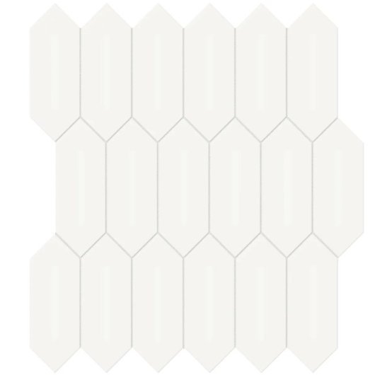 SOHO PICKET CANVAS WHITE 2x5 GLOSSY MOSAIC  4501-0480-0
