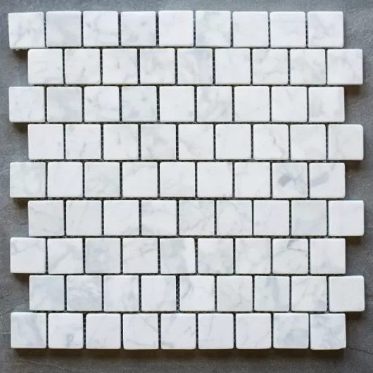 MARBLE BRICKLANE TUMBLED CARRERA 1.25x1.25 MOSAIC (FULL BOXES ONLY) STN-BLT-006