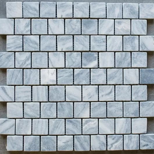 MARBLE BRICKLANE TUMBLED CLOUD GREY 1.25x1.25 MOSAIC (FULL BOXES ONLY) STN-BLT-008