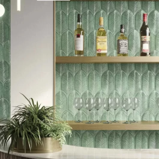 CALATHEA INDUSTRIAL DARK GREEN 4x8 GLOSSY WALL TILE ACQ CAL DGN G