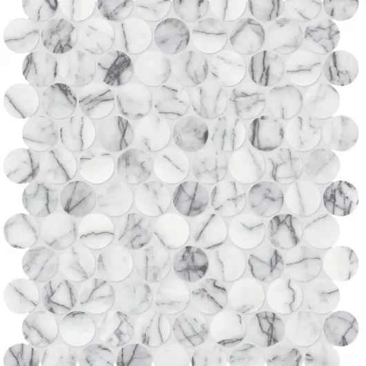MARBLE LILAC VOLTA 1.25x1.25 PENNY ROUND HONED 5001-0332-0