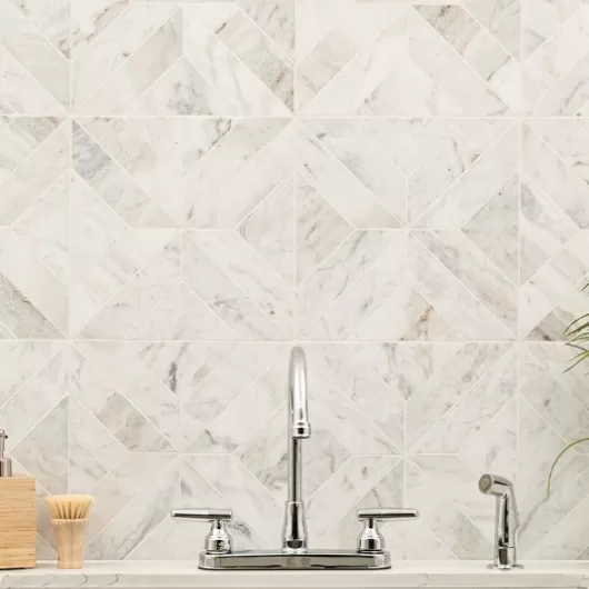 MARBLE ARABESCATO VENATO ARGYLE HONED 12x12 MOSAIC SMOT-ARAVEN-ARGH