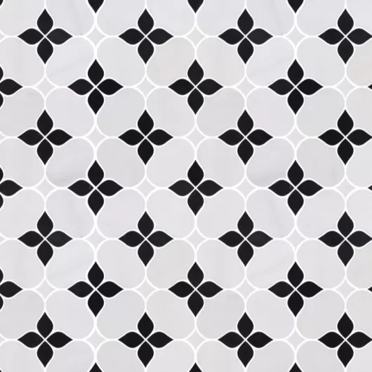 MARBLE QUATTRO BLOSSOM NOIR .x. HONED MOSAIC  959022