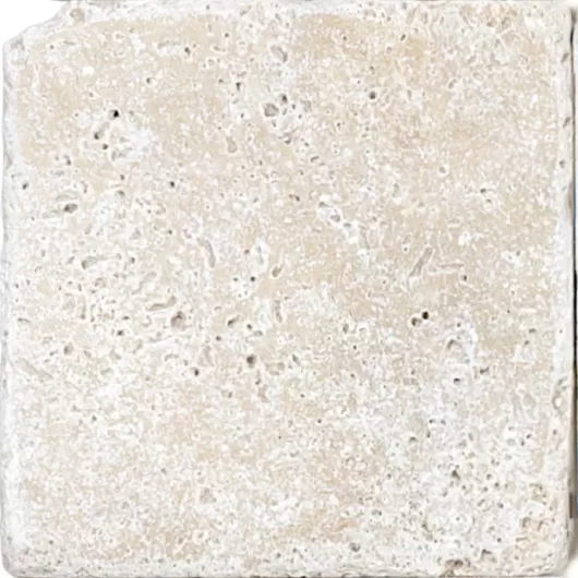 TRAVERTINE IVORY 4x4 TUMBLED  5000-0085-0