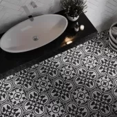 ENCAUSTICA PORCELAIN FLAVIE BLANC 8x8  .
