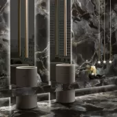 ONICE REALE NERO 24x48 POLISHED .