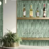 CALATHEA INDUSTRIAL DARK GREEN 4x8 GLOSSY WALL TILE ACQ CAL DGN G
