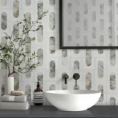 BIANCO DOLOMITE MODERNO .x. POLISHED MARBLE MOSAIC SMOT-BIANDOL-MODP