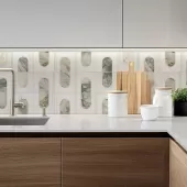 BIANCO DOLOMITE MODERNO .x. POLISHED MARBLE MOSAIC SMOT-BIANDOL-MODP